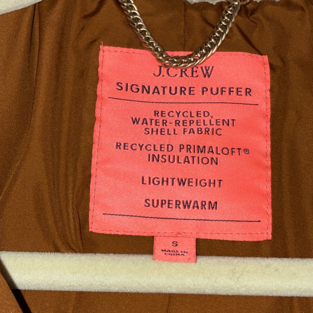 Beautiful J. CREW primaloft sherpa snowday puffer coat jacket Sz S - Picture 3 of 10